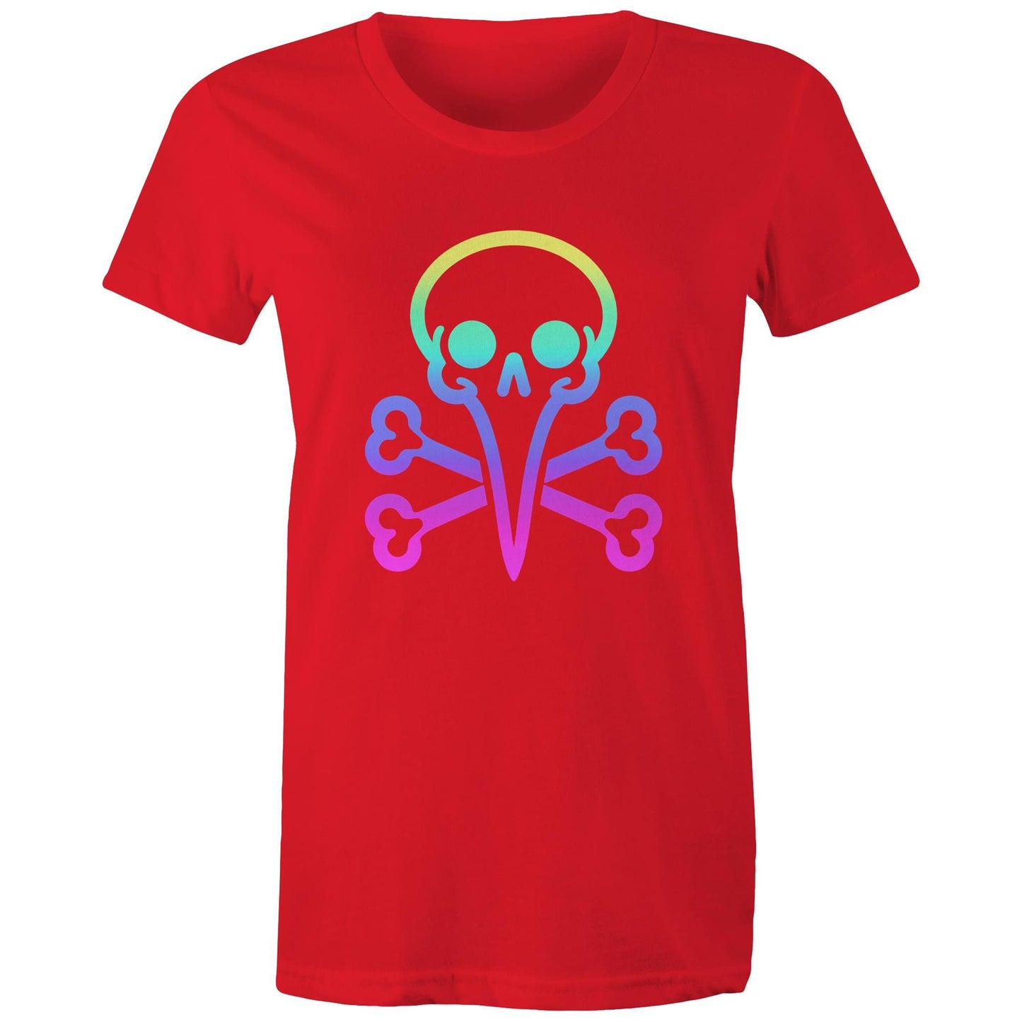 Women's - Bin Chicken - Rainbow Skull Tee