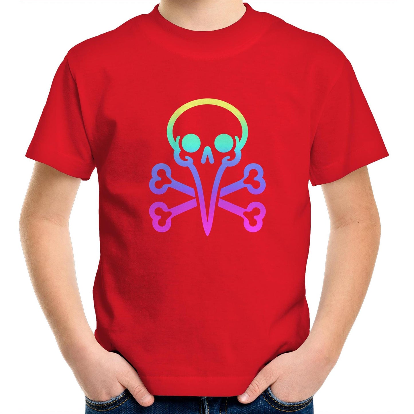 Kids Youth - Rainbow Skull Tee