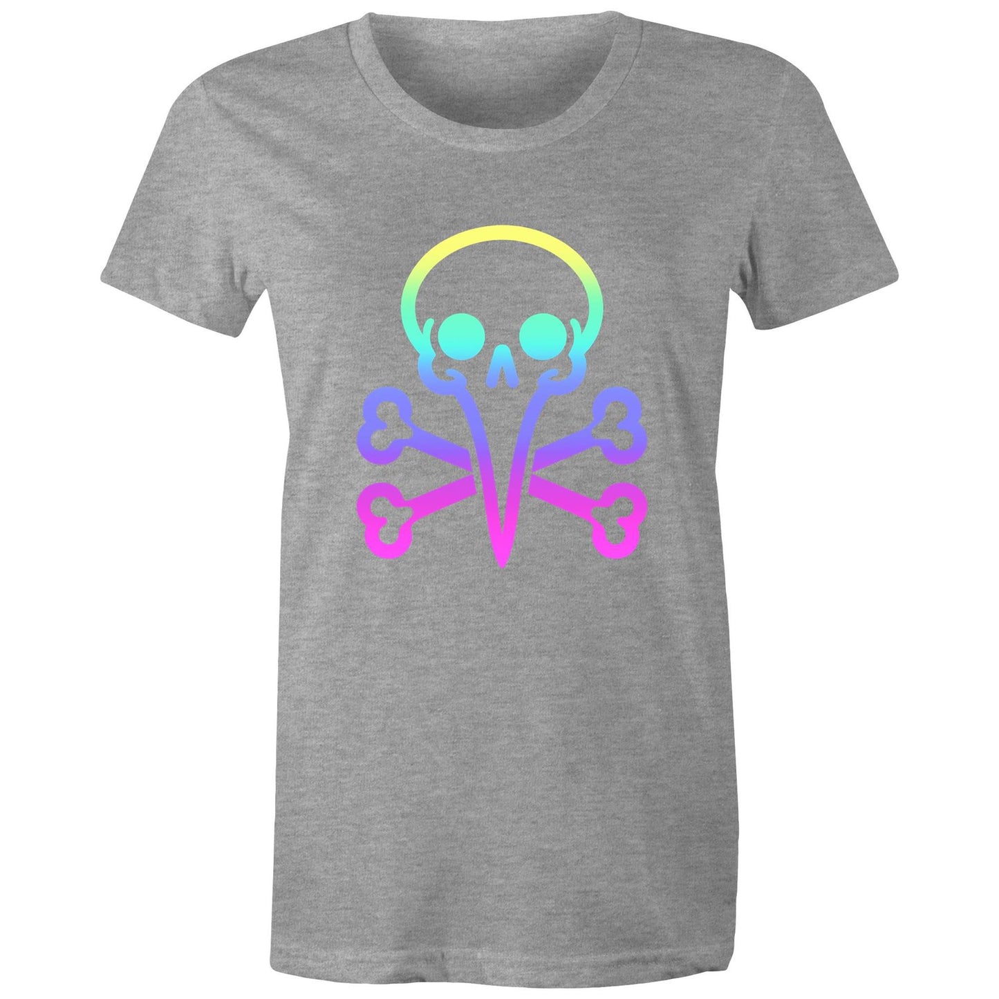 Women's - Bin Chicken - Rainbow Skull Tee