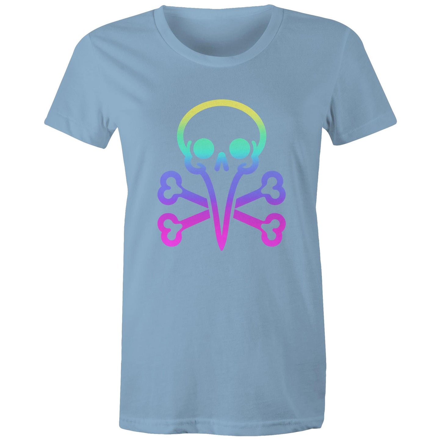 Women's - Bin Chicken - Rainbow Skull Tee