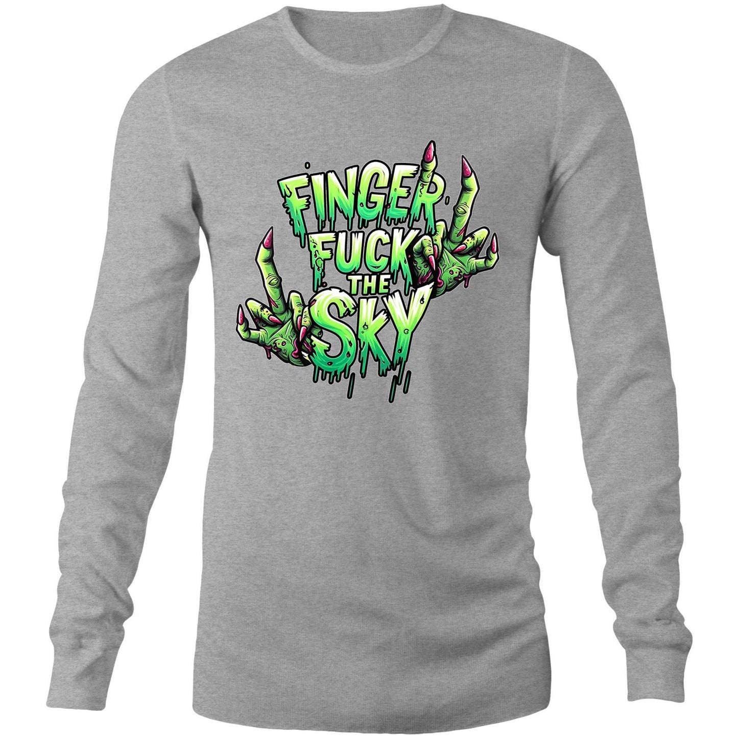 Men's Long Sleeve - Finger Fuck The Sky