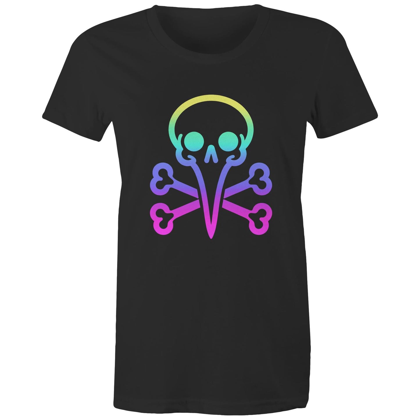 Women's - Bin Chicken - Rainbow Skull Tee