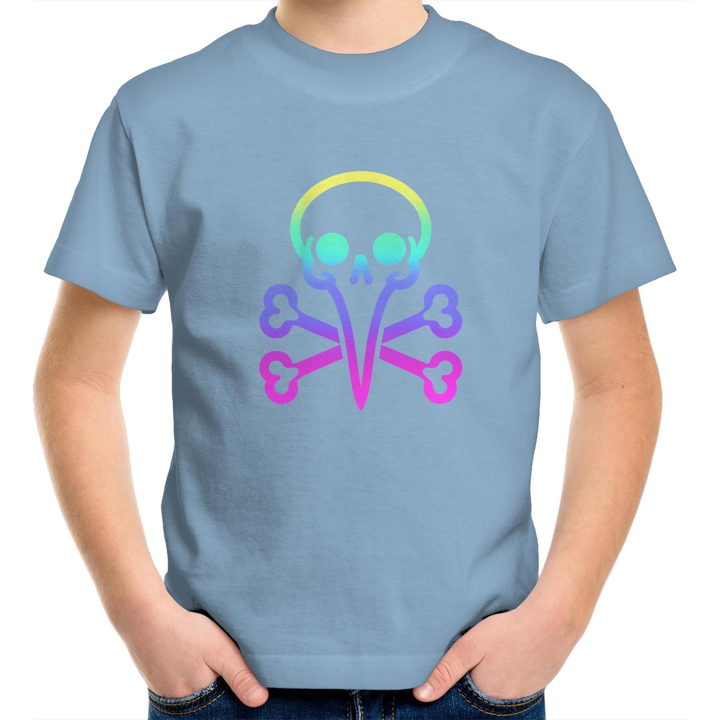 Kids Youth - Rainbow Skull Tee