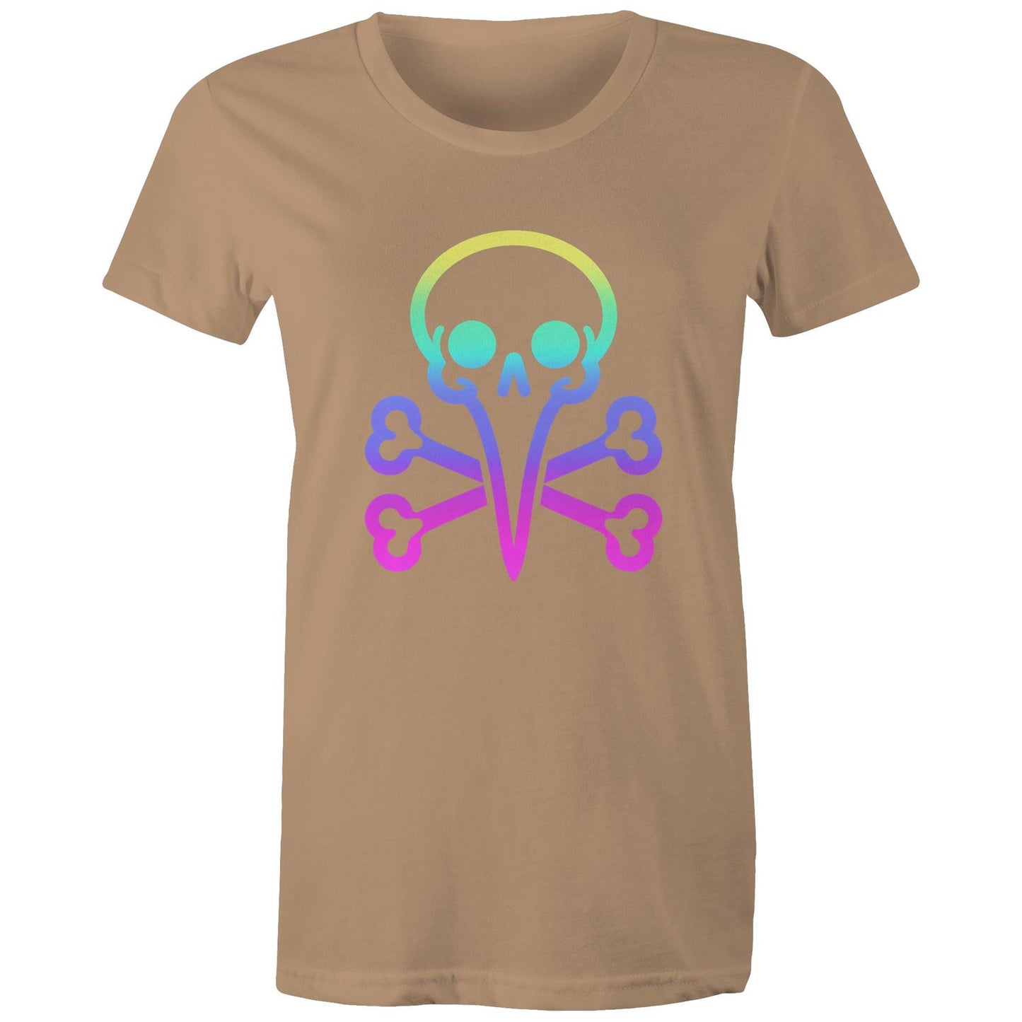 Women's - Bin Chicken - Rainbow Skull Tee