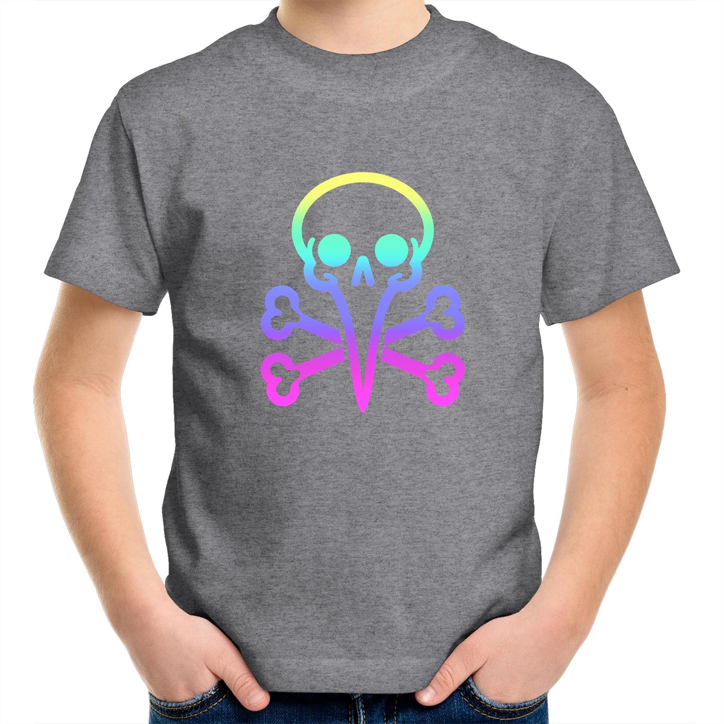 Kids Youth - Rainbow Skull Tee