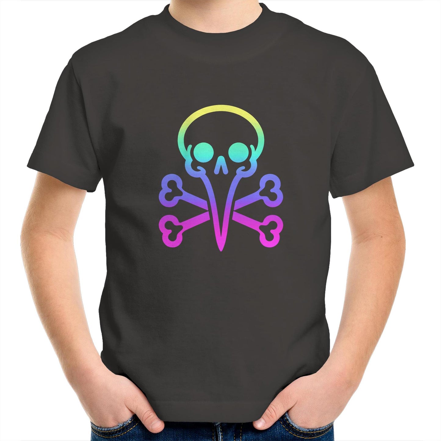 Kids Youth - Rainbow Skull Tee