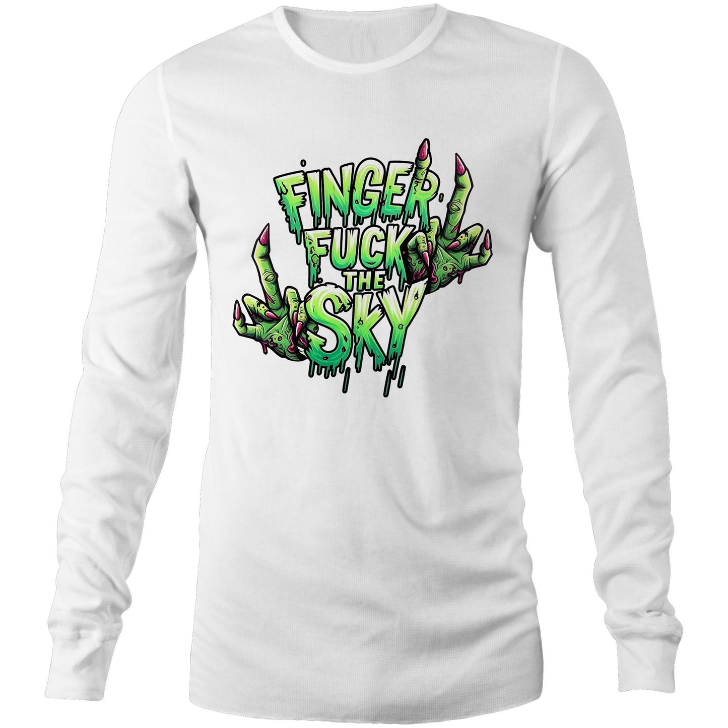 Men's Long Sleeve - Finger Fuck The Sky