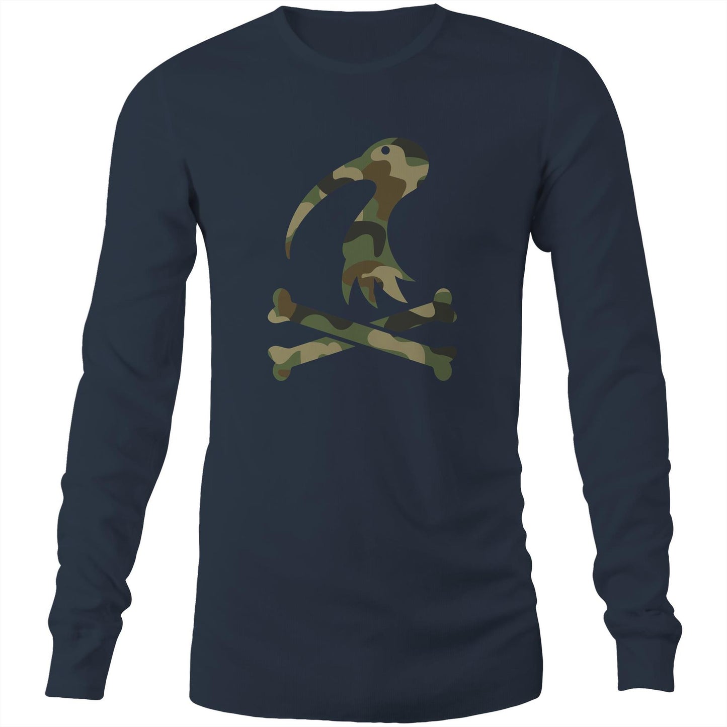 Men's Cross Bones Camo Long Sleeve Tee