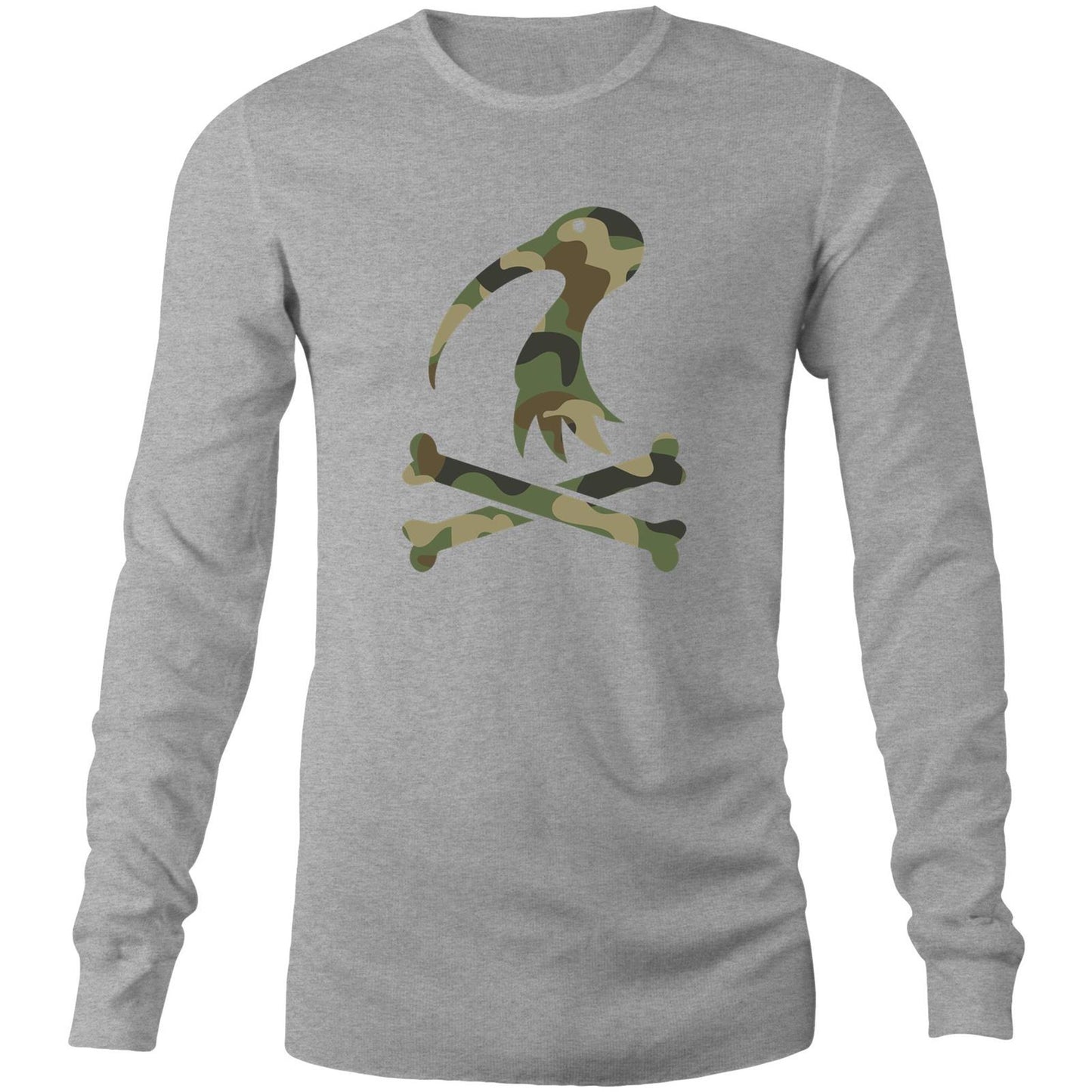 Men's Cross Bones Camo Long Sleeve Tee