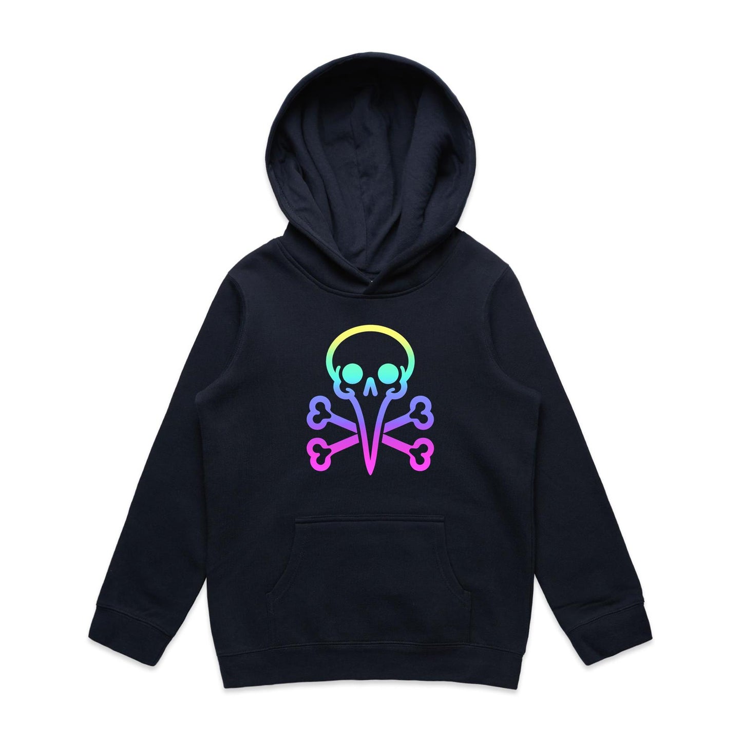 Youth Supply Hood - Rainbow Skull