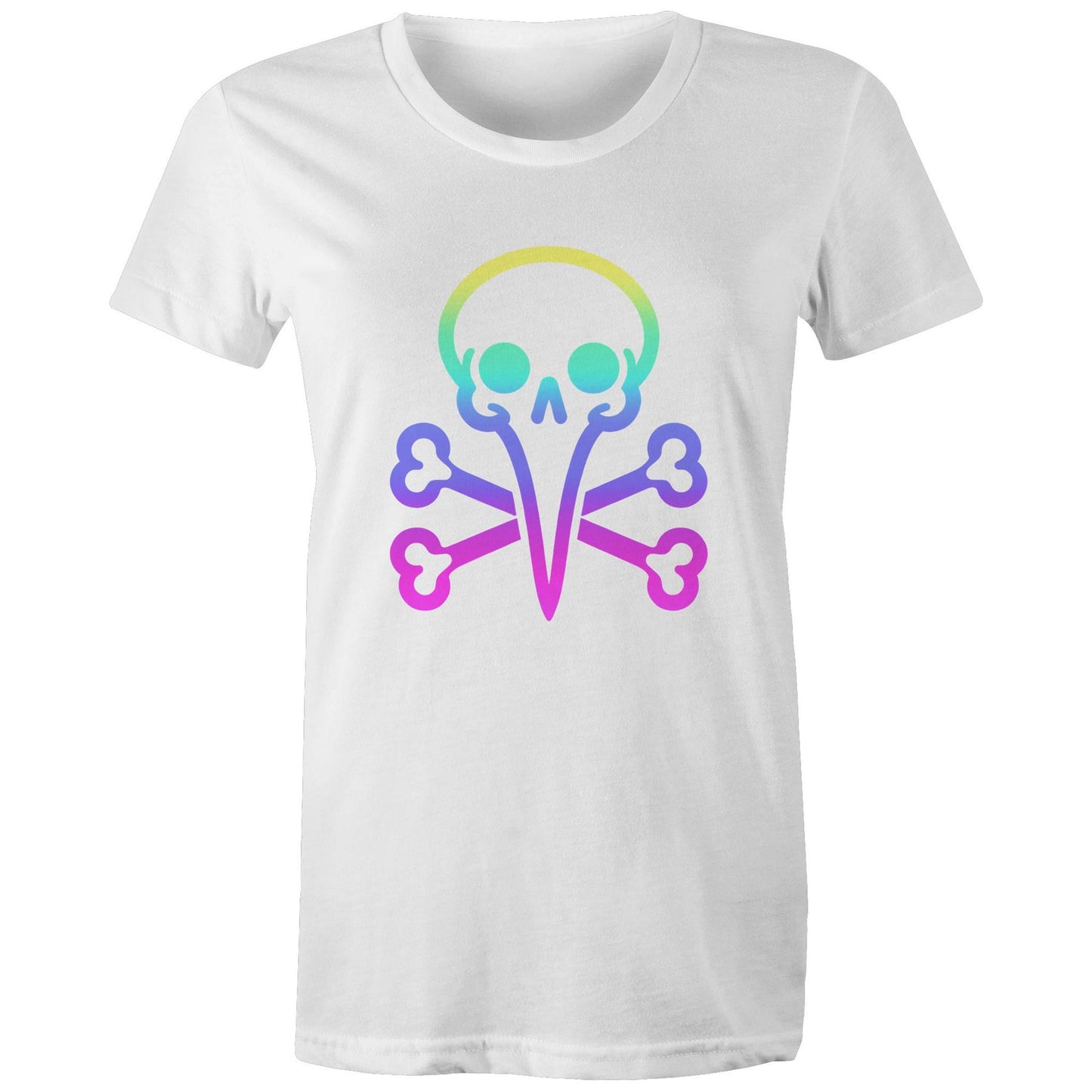 Women's - Bin Chicken - Rainbow Skull Tee