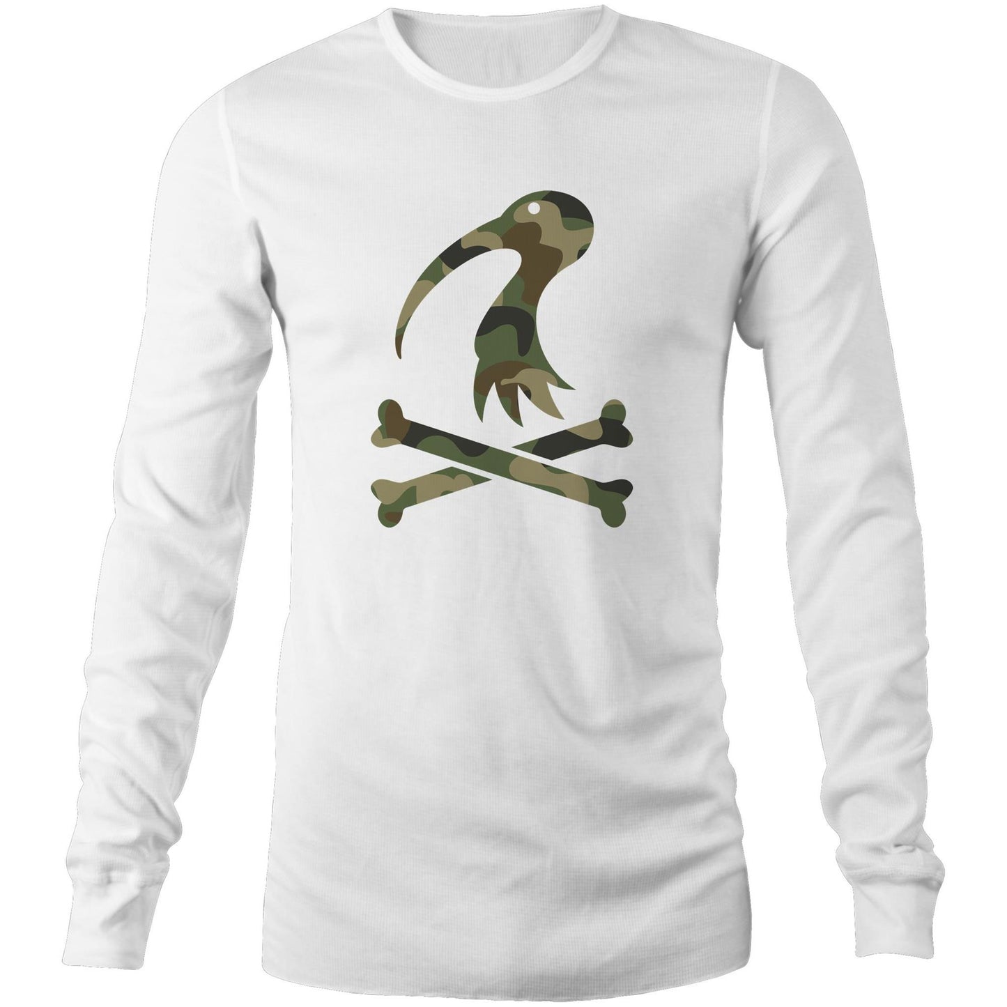 Men's Cross Bones Camo Long Sleeve Tee