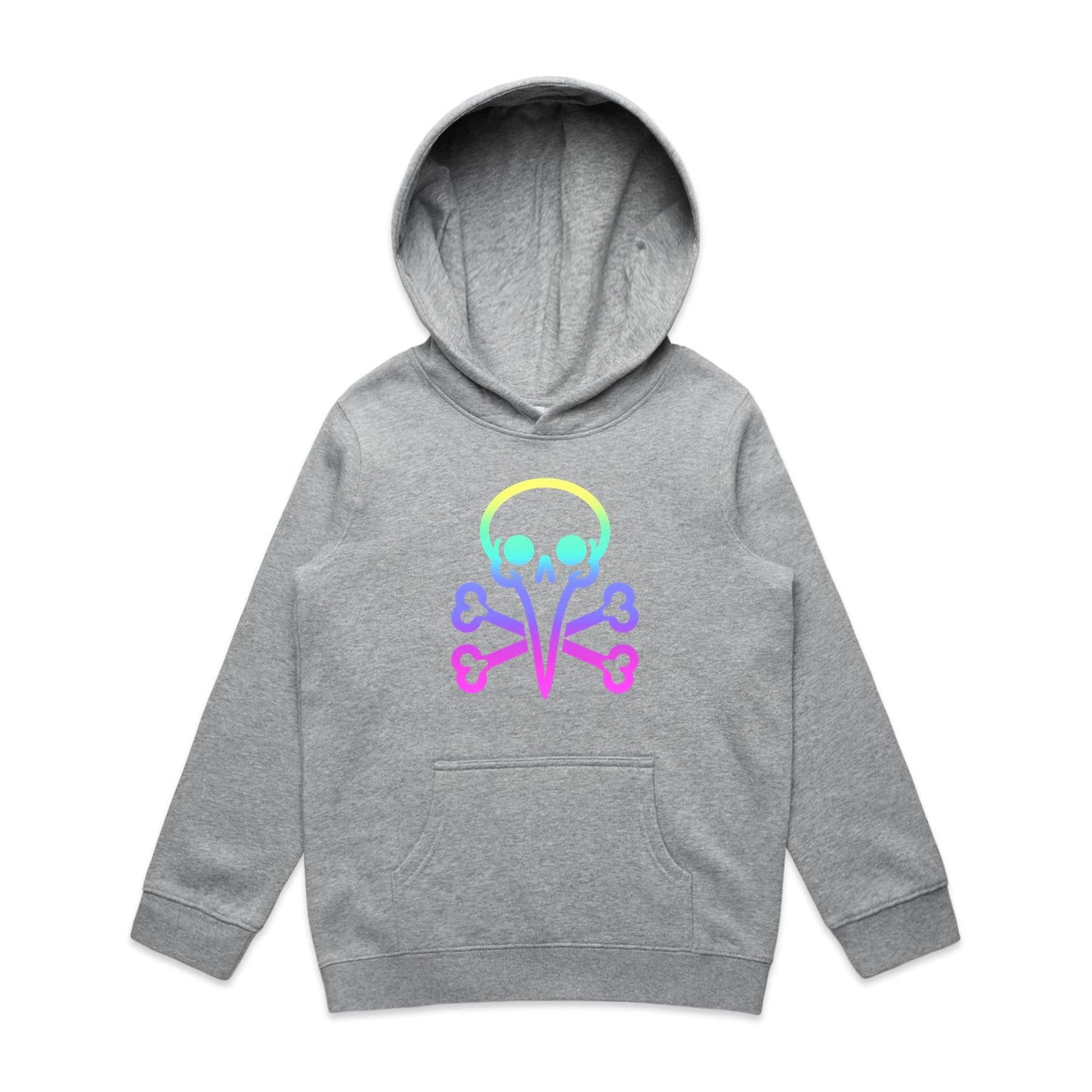 Youth Supply Hood - Rainbow Skull