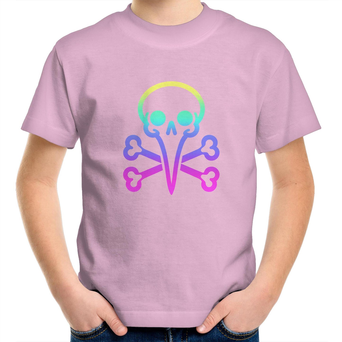 Kids Youth - Rainbow Skull Tee