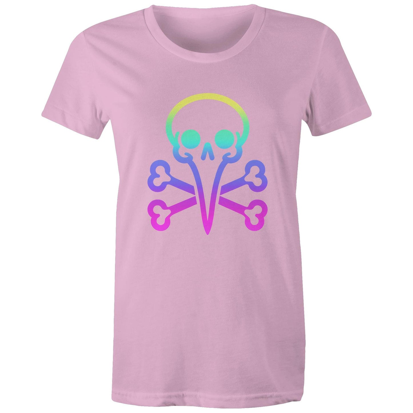 Women's - Bin Chicken - Rainbow Skull Tee