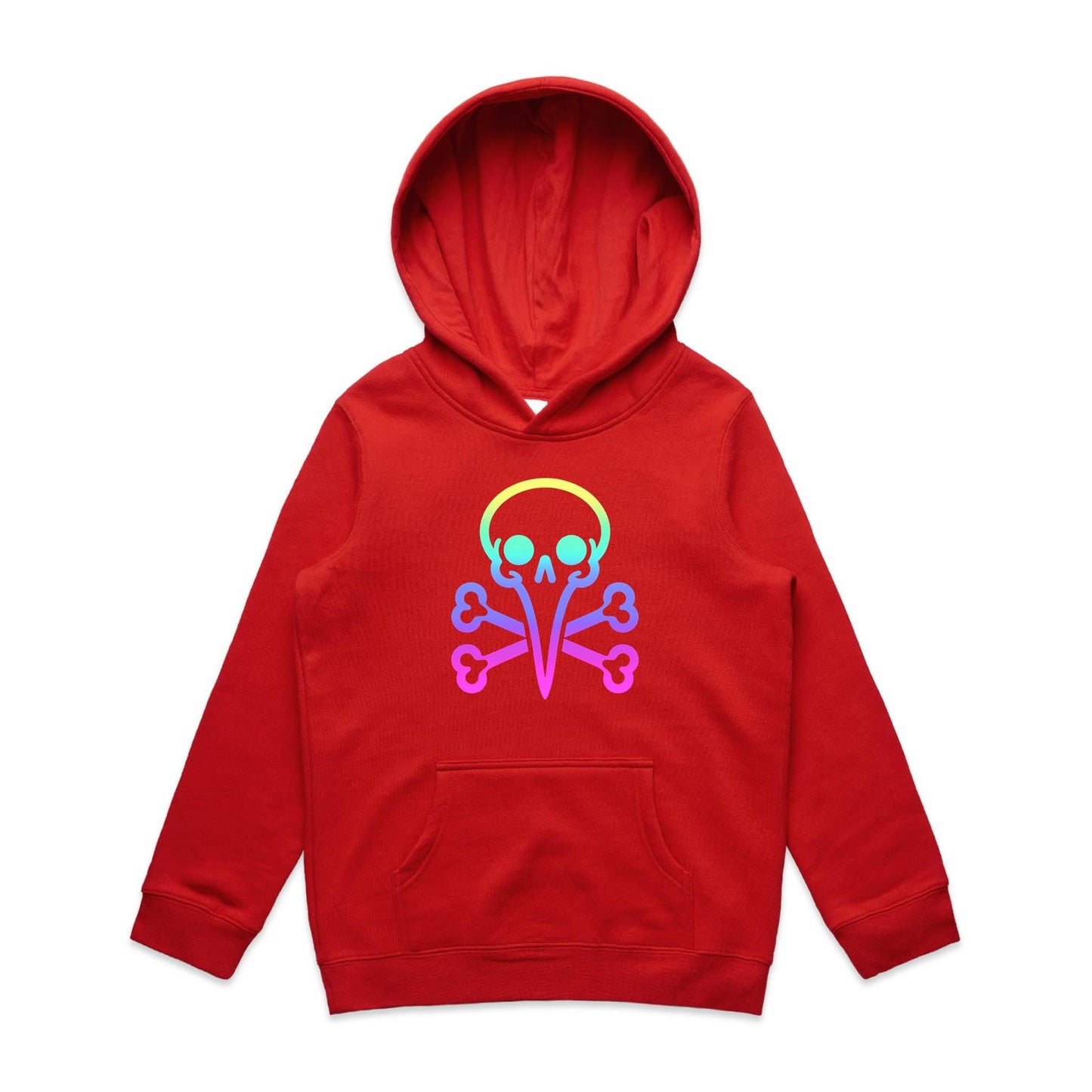 Youth Supply Hood - Rainbow Skull