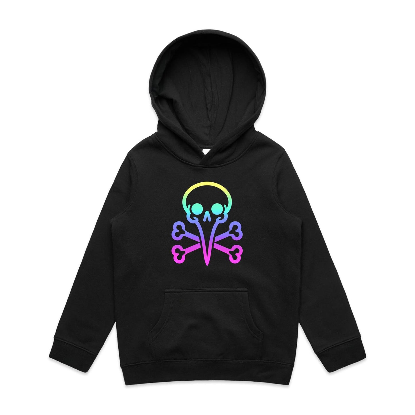 Youth Supply Hood - Rainbow Skull