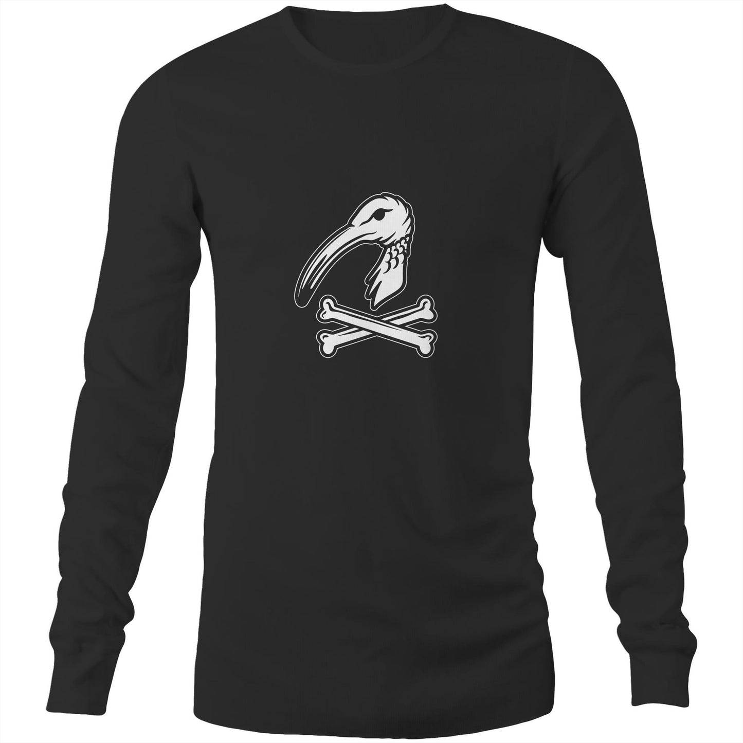 Men's Long Sleeve Bin Chicken Jolly Roger Tee